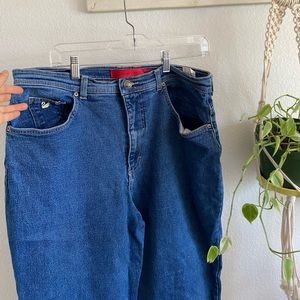 High Rise Blue Jeans